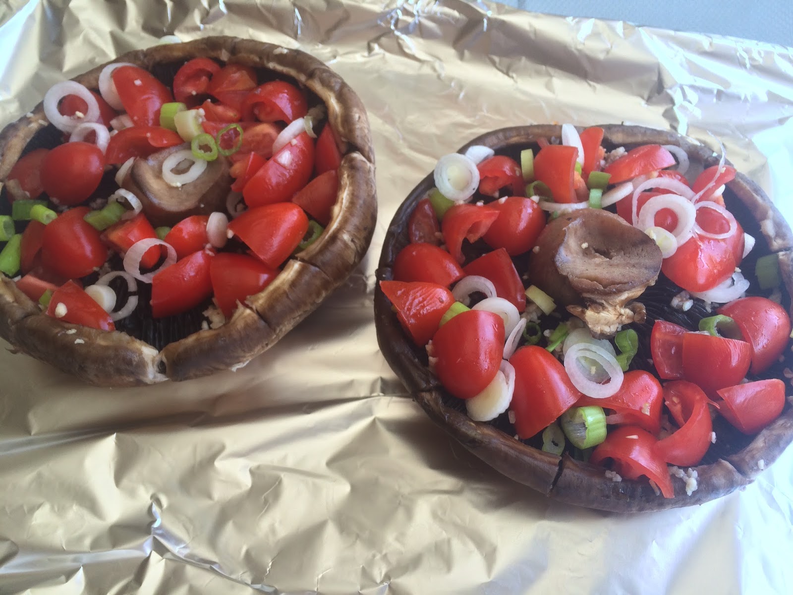 Grilled Portobello Mushrooms Basil Tomato Self Sagacity