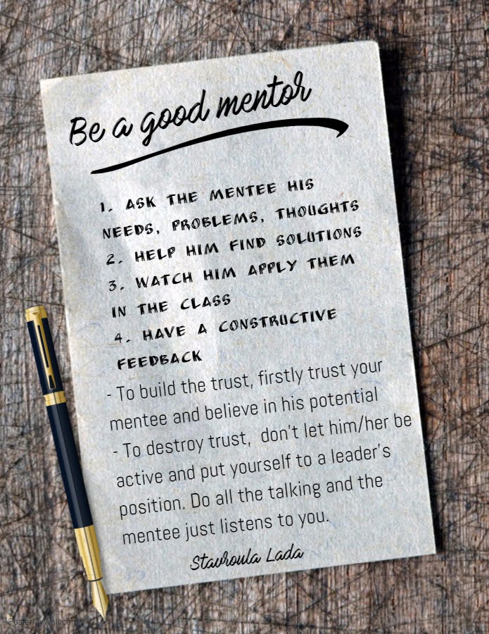 Be a good mentor