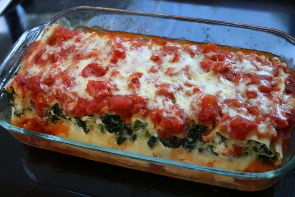 Little Housewife Spinach and Cottage Cheese Cannelloni