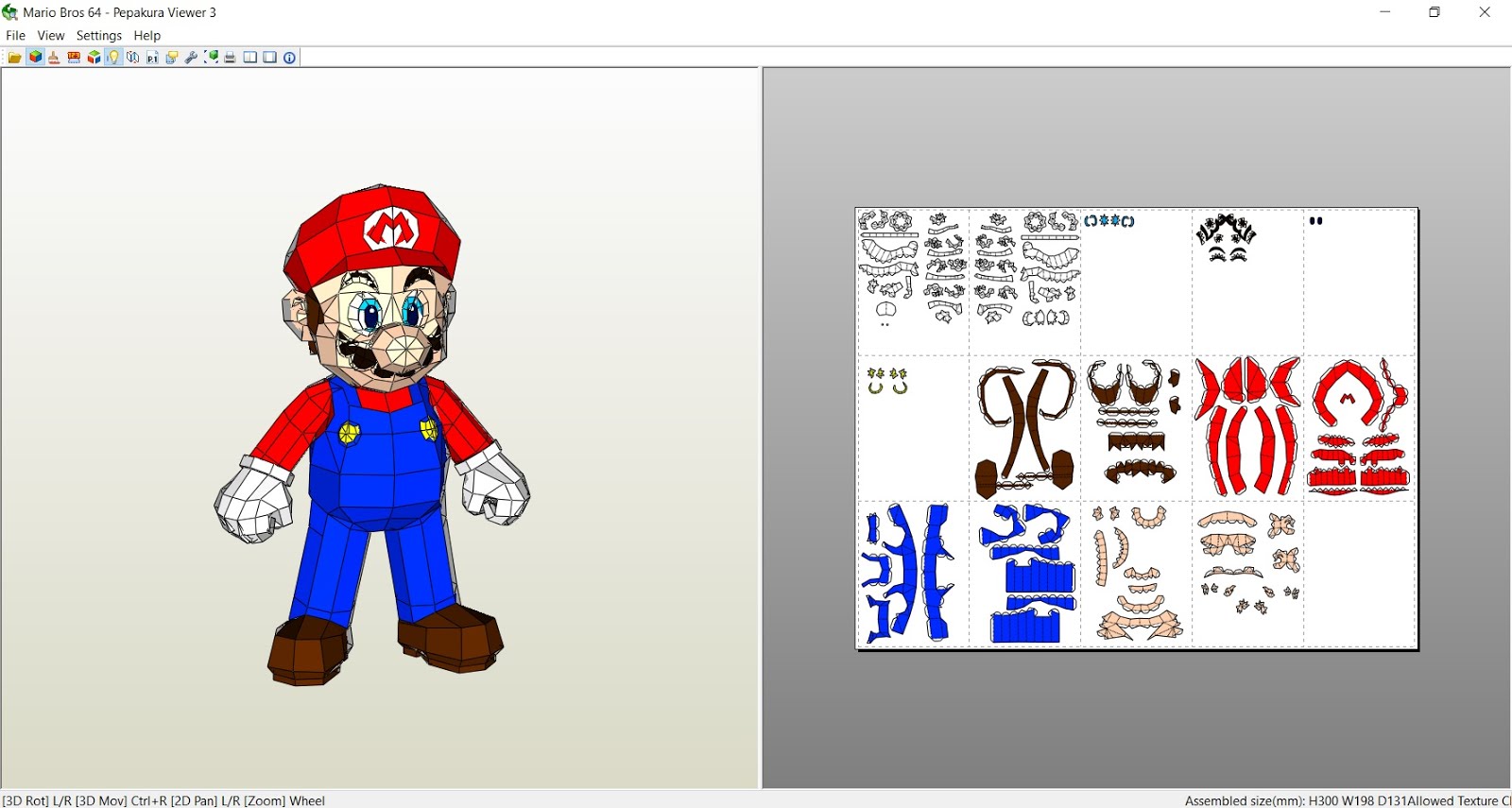 New super mario bros Papercraft 30 cm PaperCraft Mania