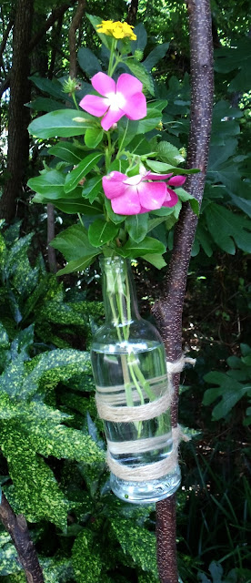Upstairs Downstairs: Rustic Garden Bottle Stakes