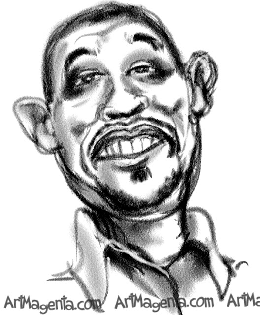 Forest Whitaker is a caricature by caricaturist Artmagenta