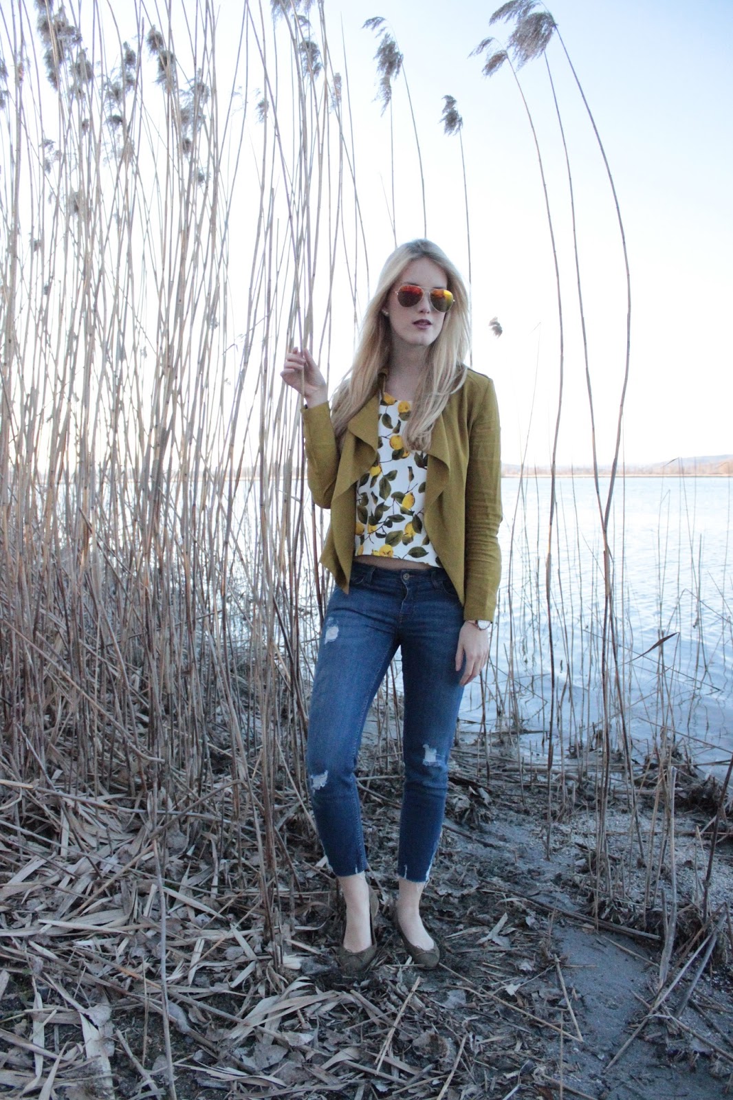 Fashion Outfit Moos Bodensee Zara Zitronen Olive Blazer Henry London Uhr Fashion Outfit Moos Bodensee Zara Zitronen Olive Blazer Henry London Uhr