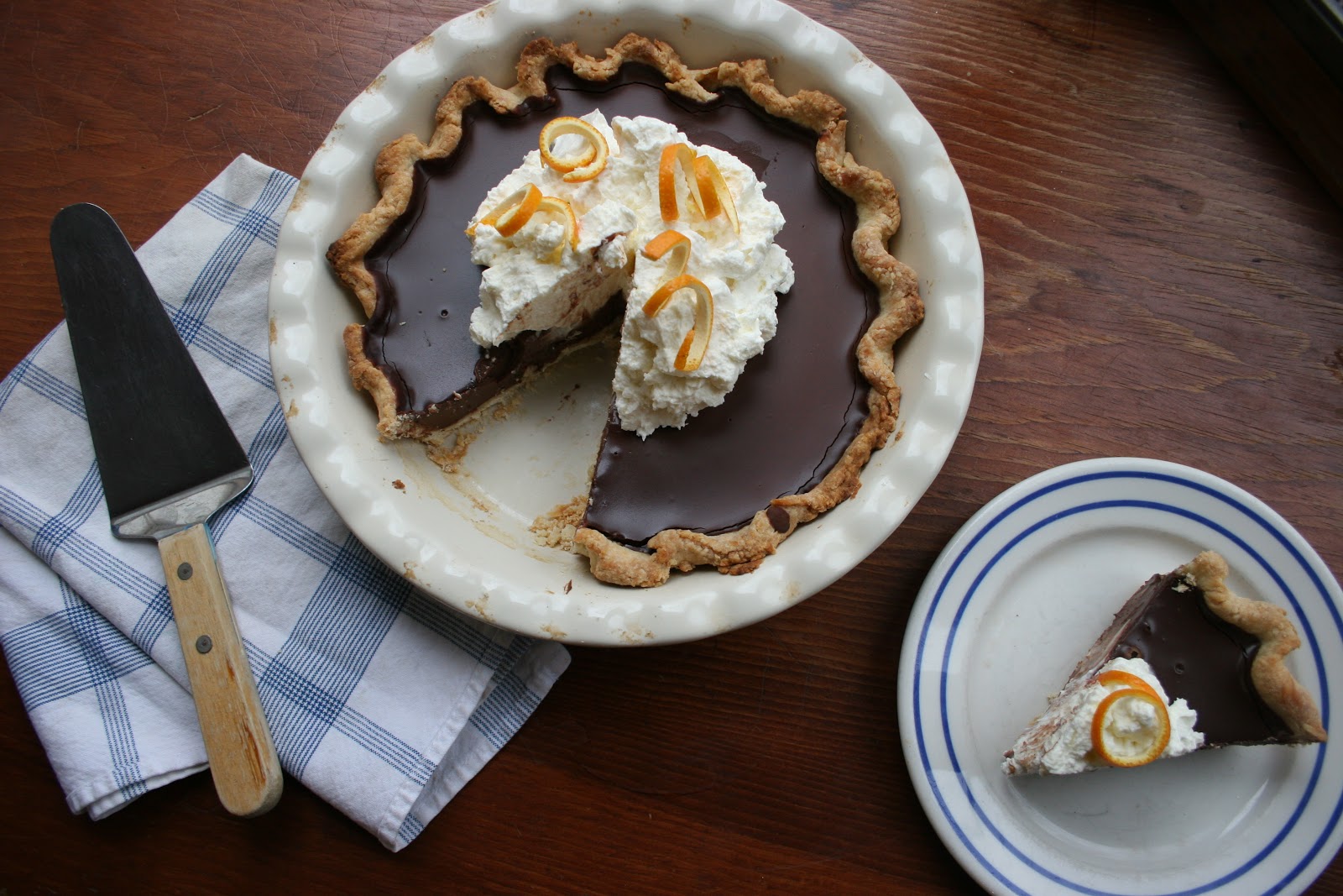 Nothing in the House Chocolate Orange Pie with Mascarpone Cream