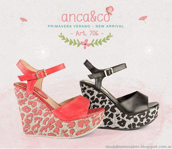 Sandalias verano 2014 Anca & Co primavera verano 2014. Moda sandalias 2014.