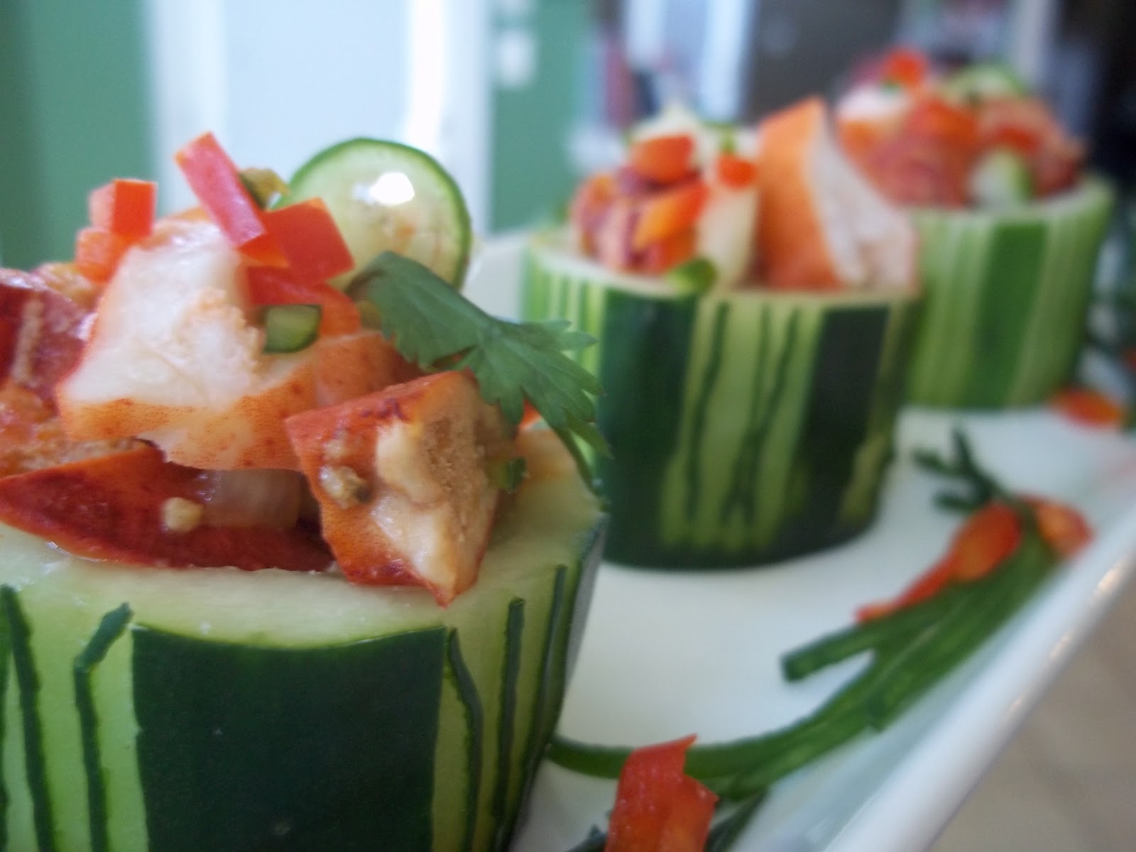 Snackers Delight Lobster Cucumber Cups