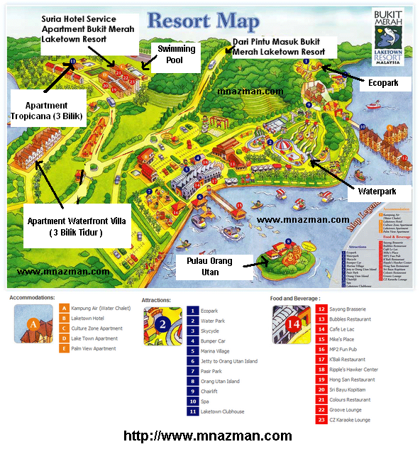 Peta Bukit Merah Laketown Resort - Homestay Bukit Merah