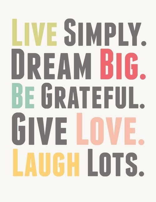 Live Simply.