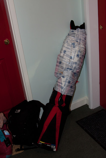 a bag wrapped in plastic