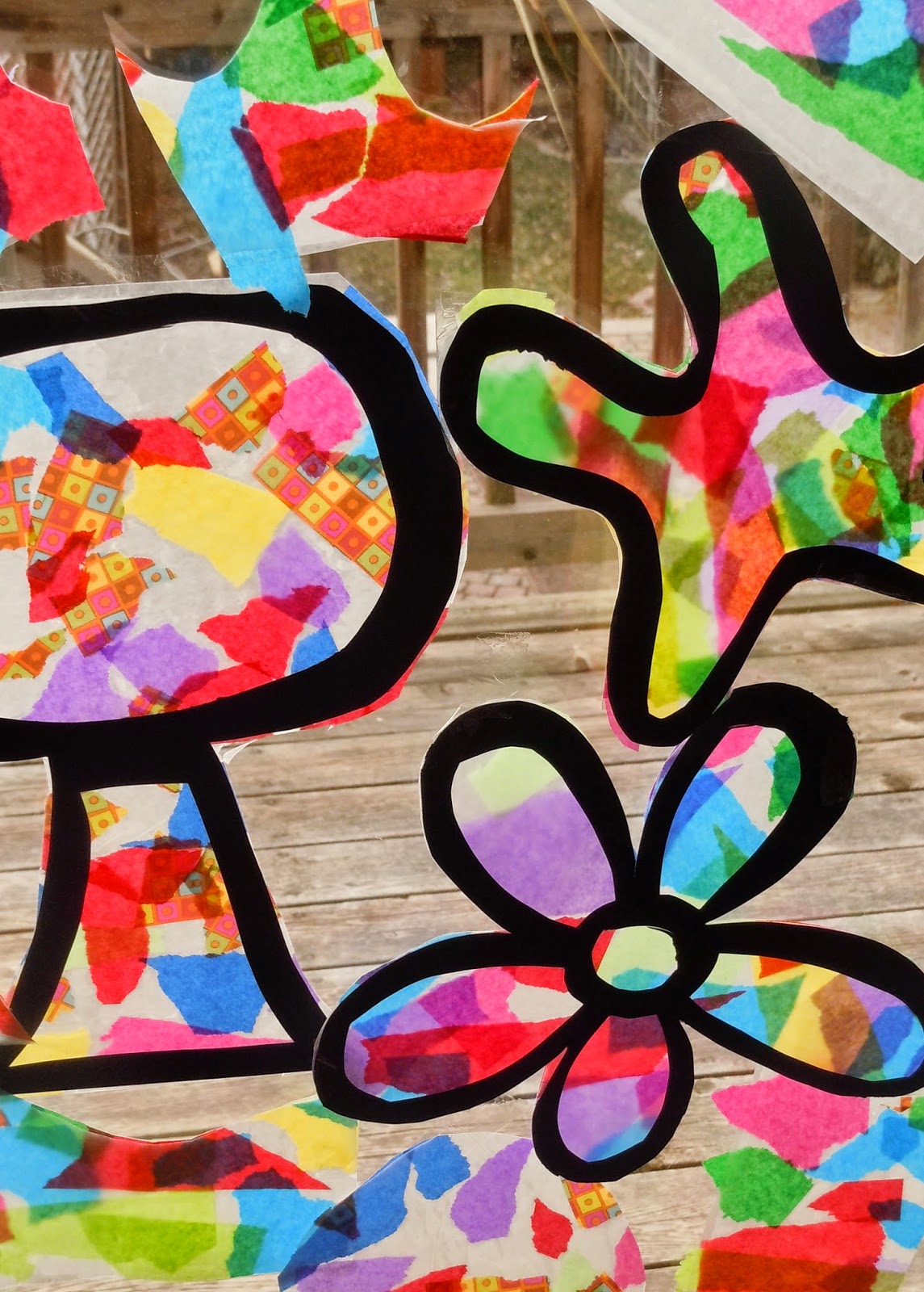 Tissue Paper Sun Catchers Munchkins and Mayhem