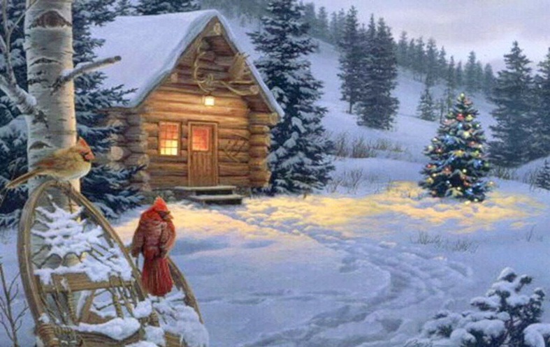 pictures of merry christmas snow scenes www