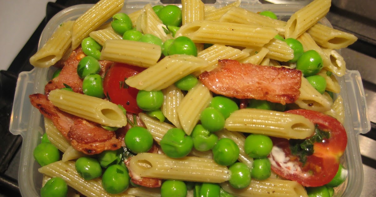 Lemon and Cheese Bacon and Pea Pasta Salad