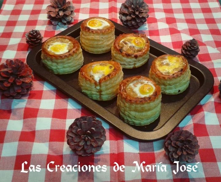 Volavanes Rellenos De Champiñones Al Roquefort