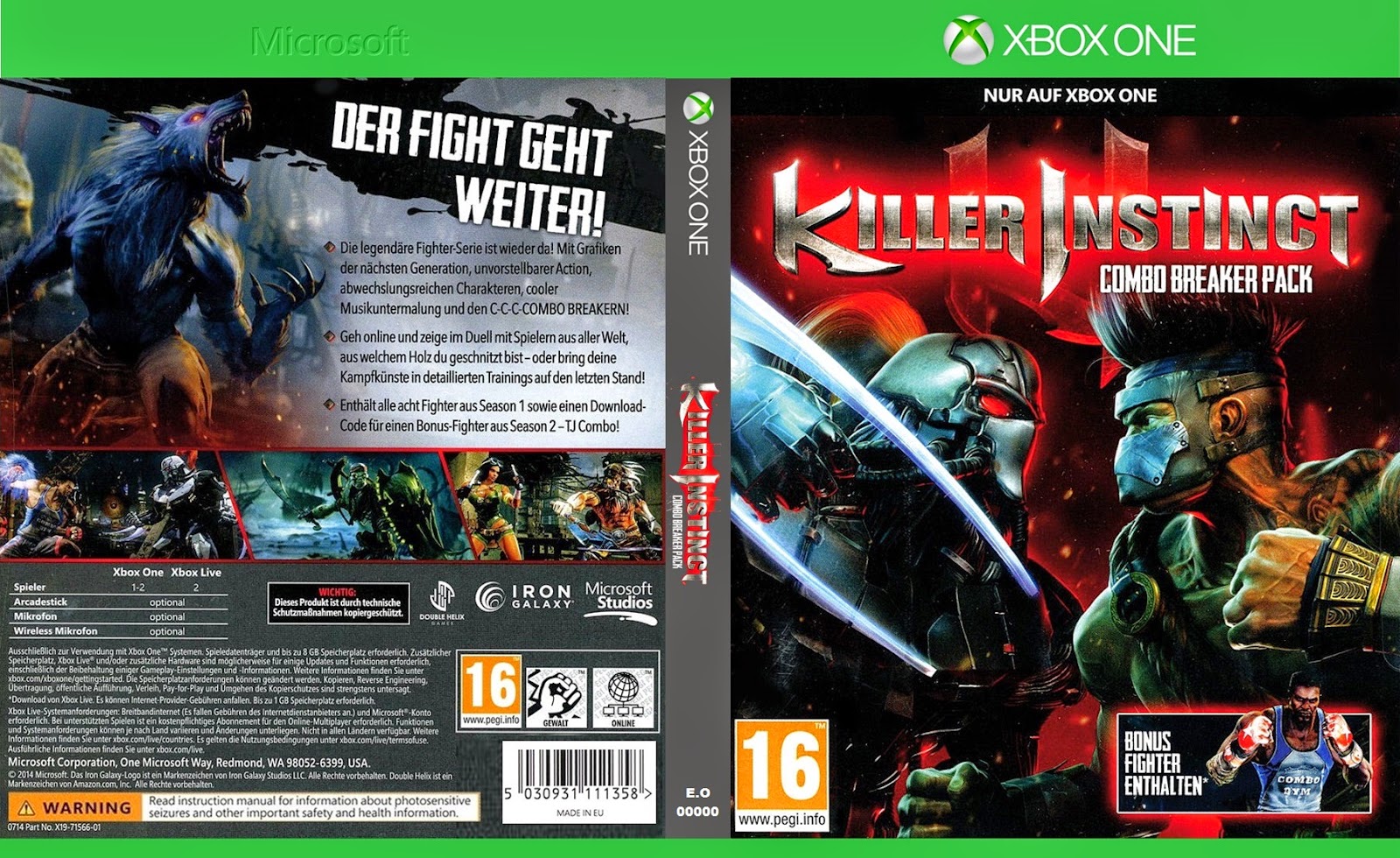 Killer Instinct Xbox One Ultra Capas