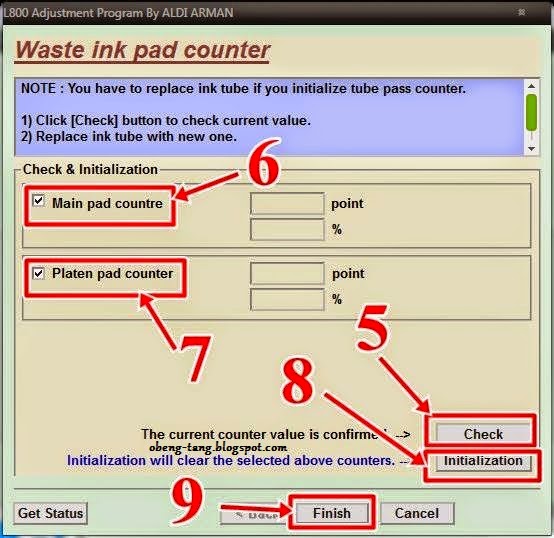 Epson l800 printer reset