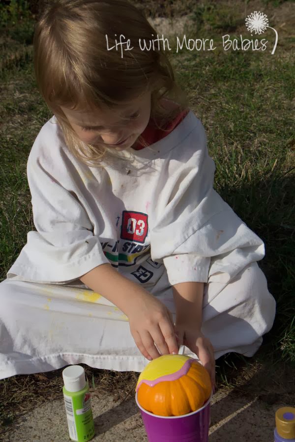 Pour Paint Pumpkins Life with Moore Babies