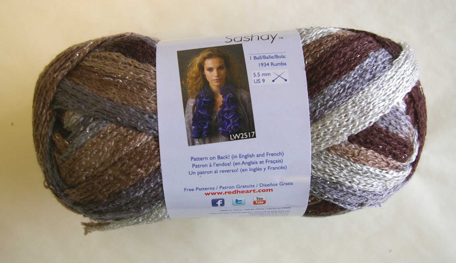 Knit In Your Sleep Sashay yarn colors from red heart