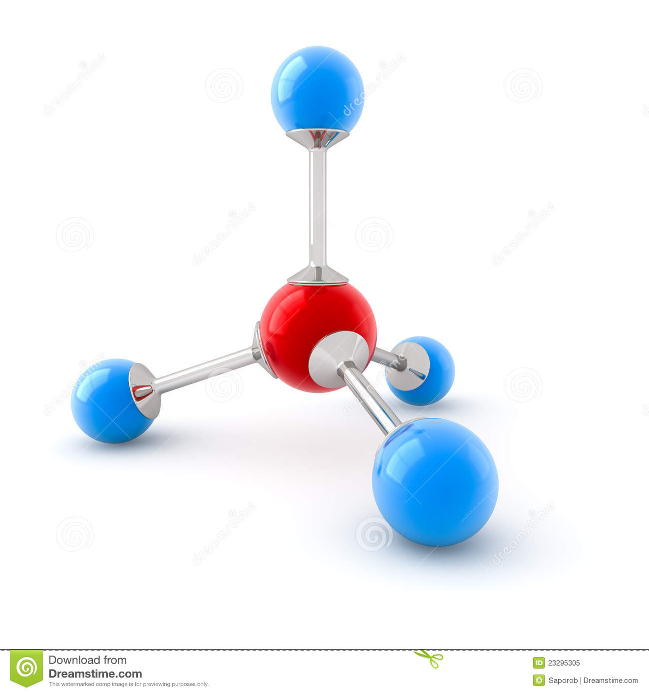 molécula de metano