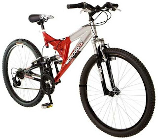mongoose dual suspension mountain bike