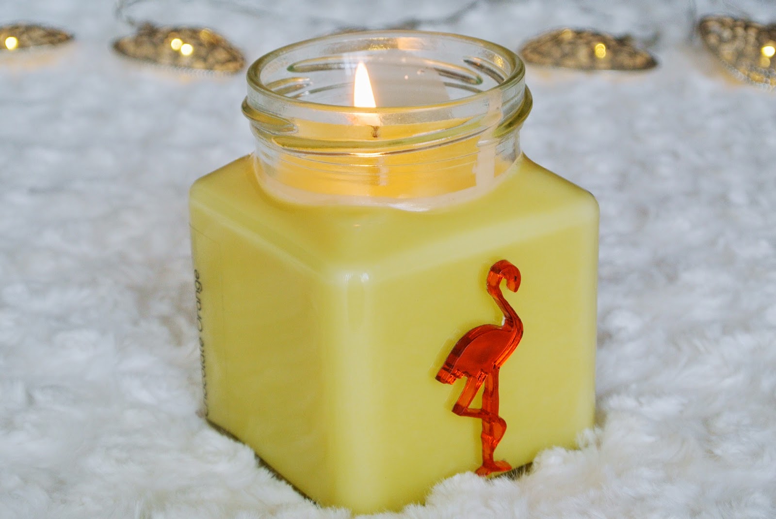 Just Add Ginger Guest Post Sundays GlitZeeGlam Flamingo Candles