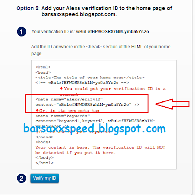 Cara Verifikasi Blogspot di Alexa