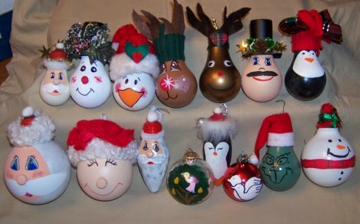 light bulb craft for Christmas ornament