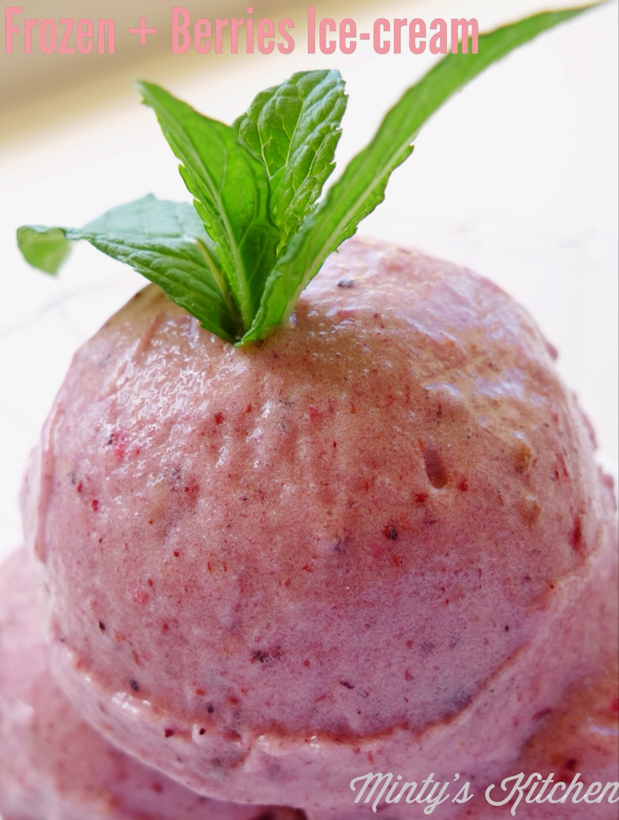 Minty's Kitchen Frozen Bananas + Berries Icecream