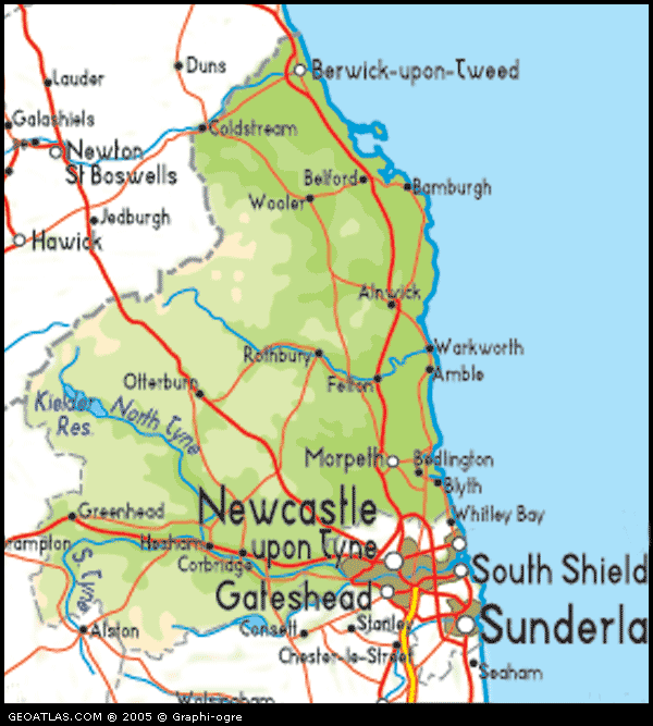 Fantastic Northumberland On A Map of all time