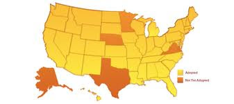 Map of Common Core States