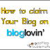 How to claim your Blog on Bloglovin - Picture Tutorial