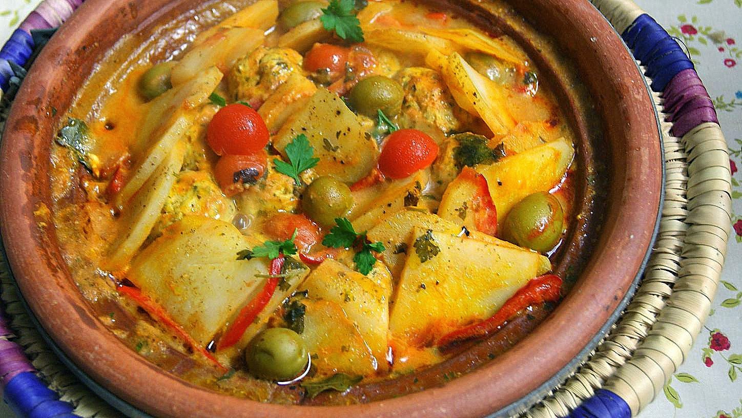 Light Moroccan fishballs tagine with vegetables Fleur d'oranger