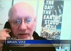 IMAGES FROM THE CTV TV NEWS ON UFOS. INVESTIGATOR BRIAN VIKE.