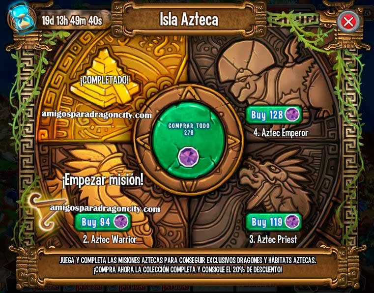 Guerrero Azteca La Isla Azteca De Dragon City Amigos Para Dragon City