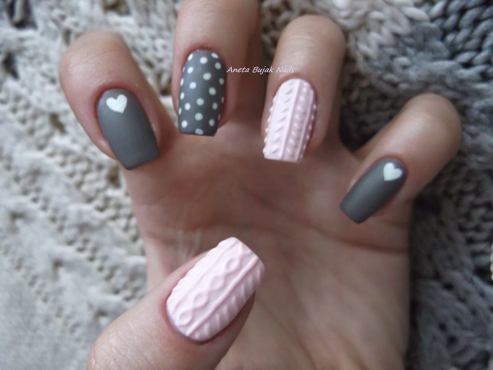 Bujak Nails Sweterkowe paznokcie knit nails