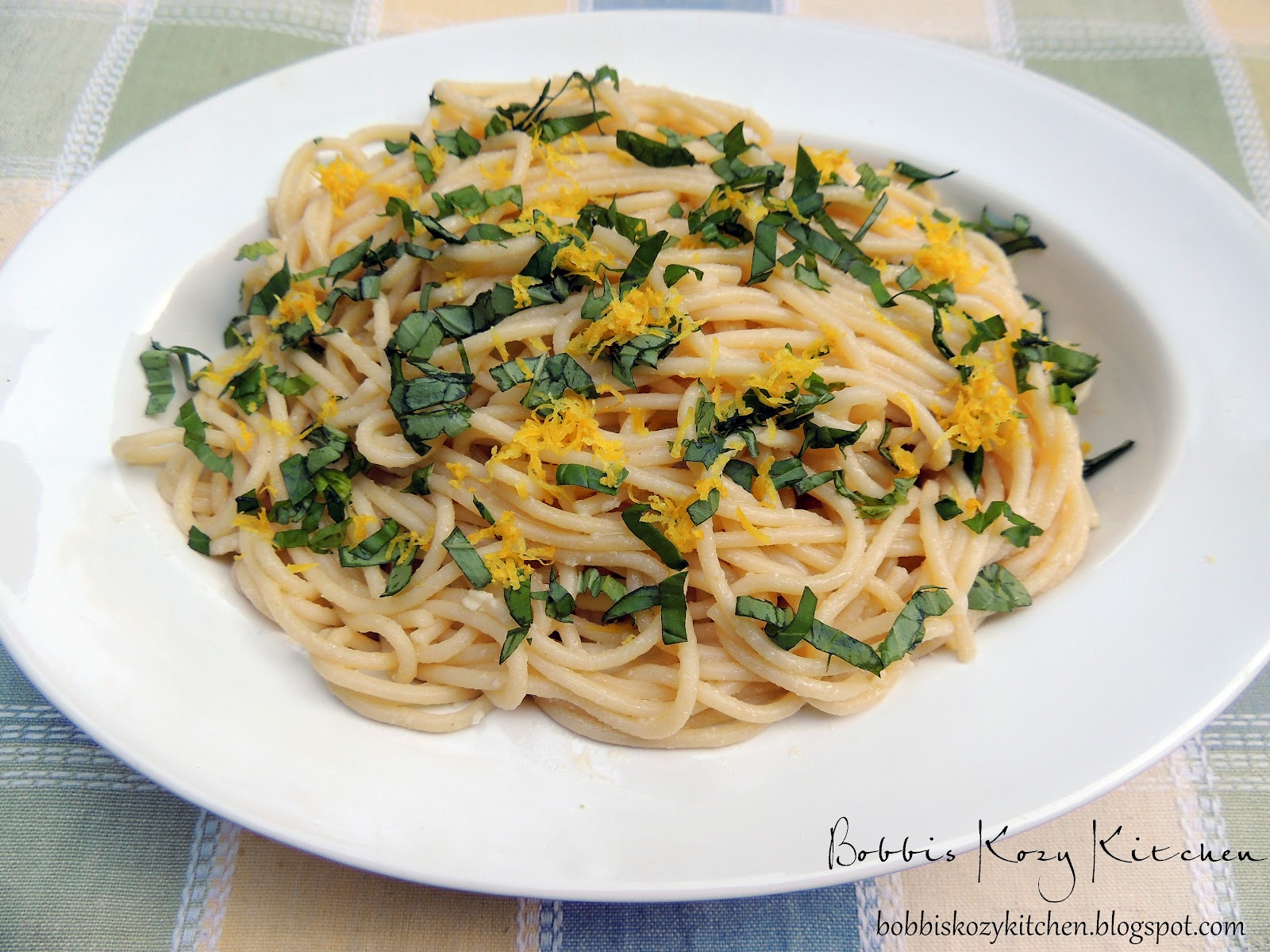 Lemon Basil Pasta Bobbi's Kozy Kitchen