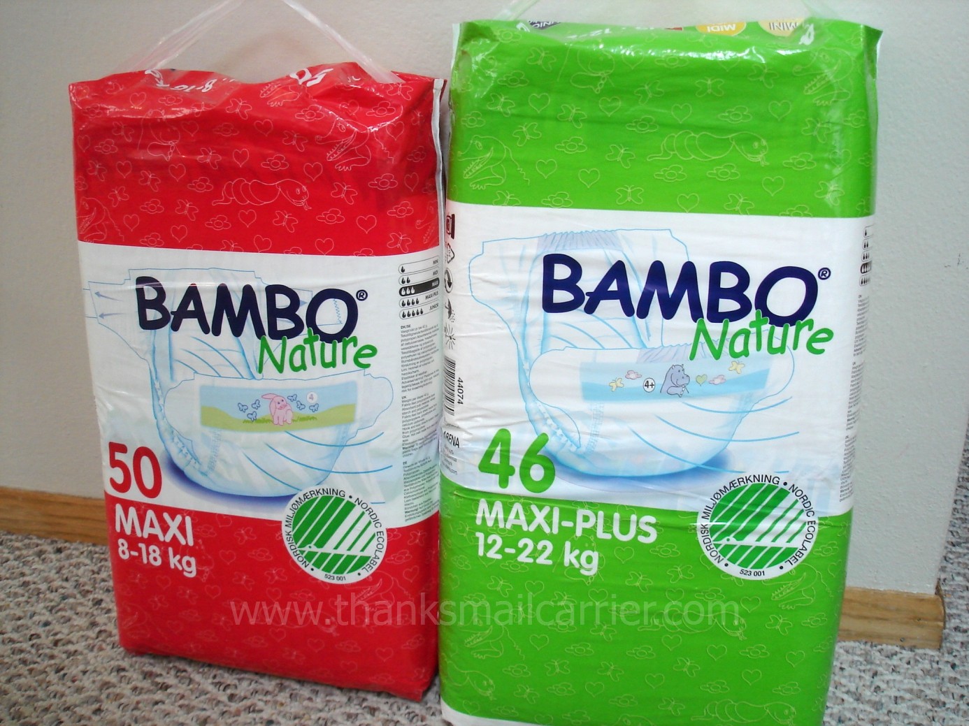 Thanks, Mail Carrier Bambo Nature EcoFriendly Disposable Diapers