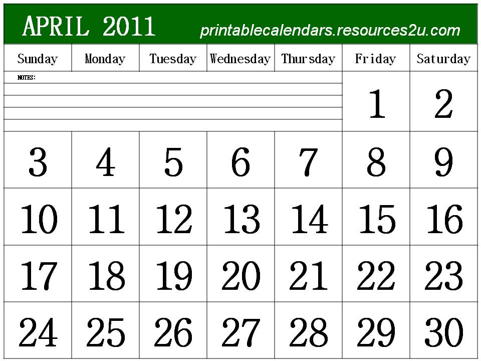 editable calendar 2011. 2011+calendar+april+
