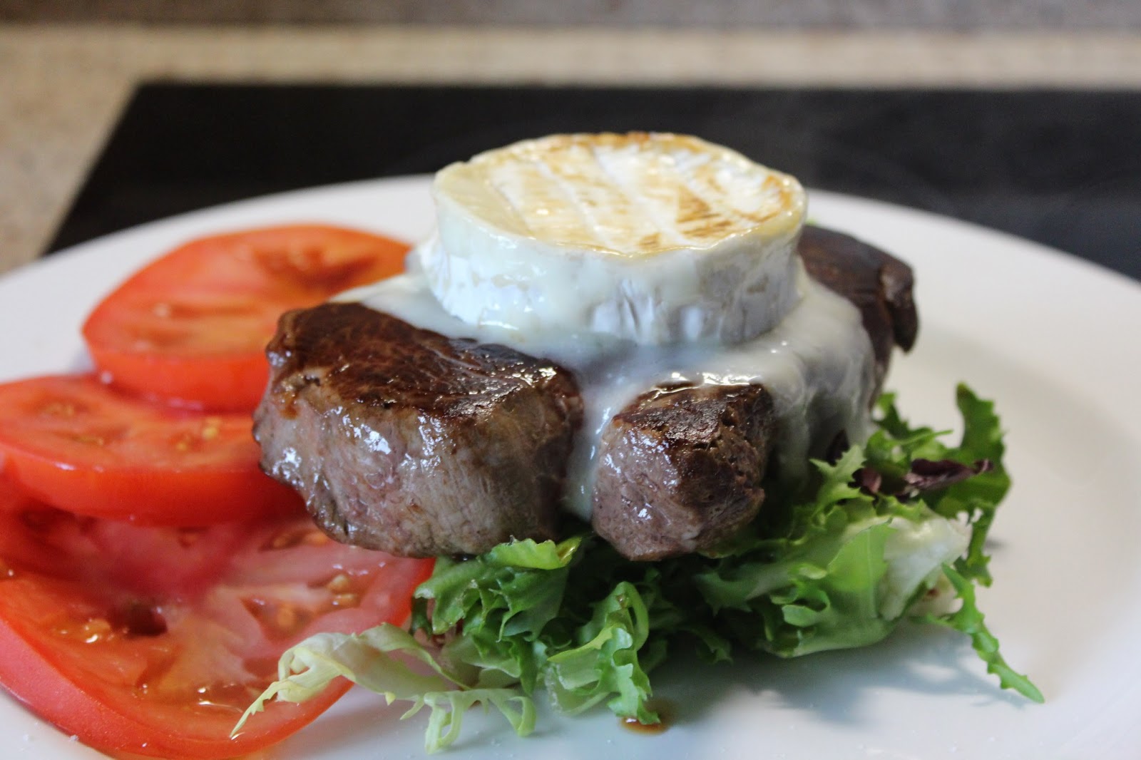 FLOWER POT KITCHEN SWEET AND SOUR FILLET STEAK WITH BAKED GOATS CHEESE
