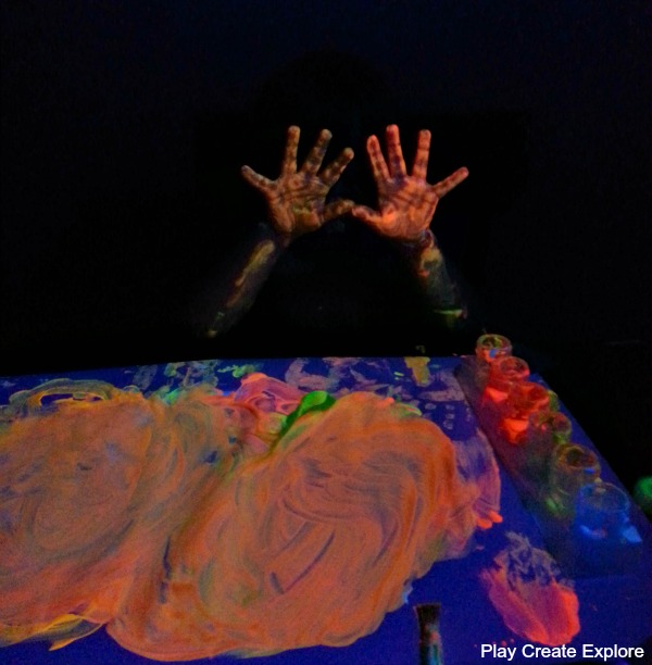 Play Create Explore: Black Light Painting