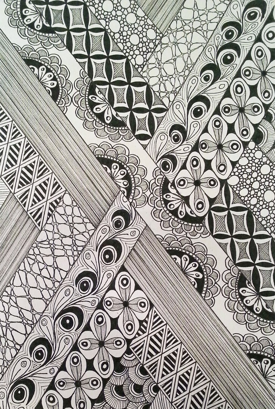 Judy's Zentangle Creations: Pebbles step by step