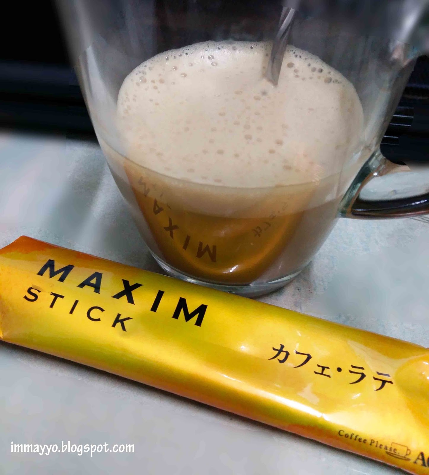 Immayyo Enjoy your life กาแฟ MAXIM coffee Japan นุ่มด้วยฟองนม (MAXIM