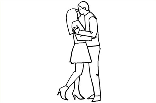 Couple Drawing Poses - Romantic couple standing pose
