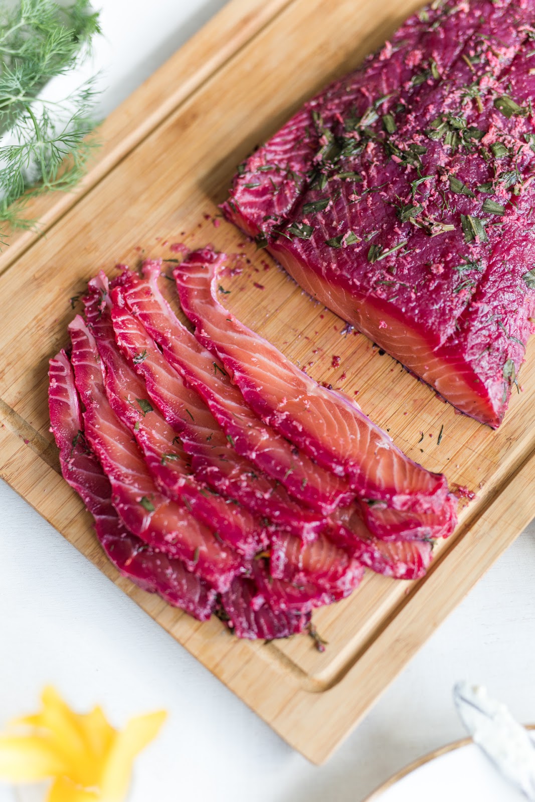 The Hungry Excavator Beetroot & Gin Cured Salmon Gravlax