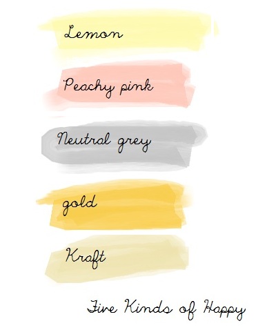 Wedding colours, pastel, palette, peach lemon neutrals yellow
