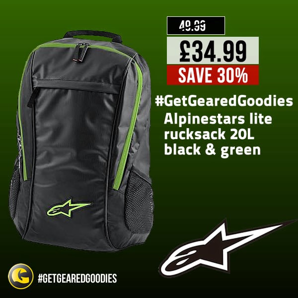 #GetGearedGoodies - Save on the Alpinestars Lite backpack- www.GetGeared.co.uk