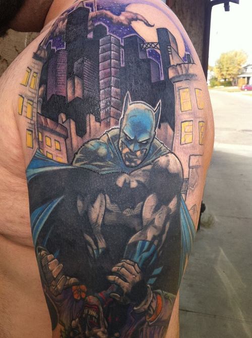 batman sleeve tattoo