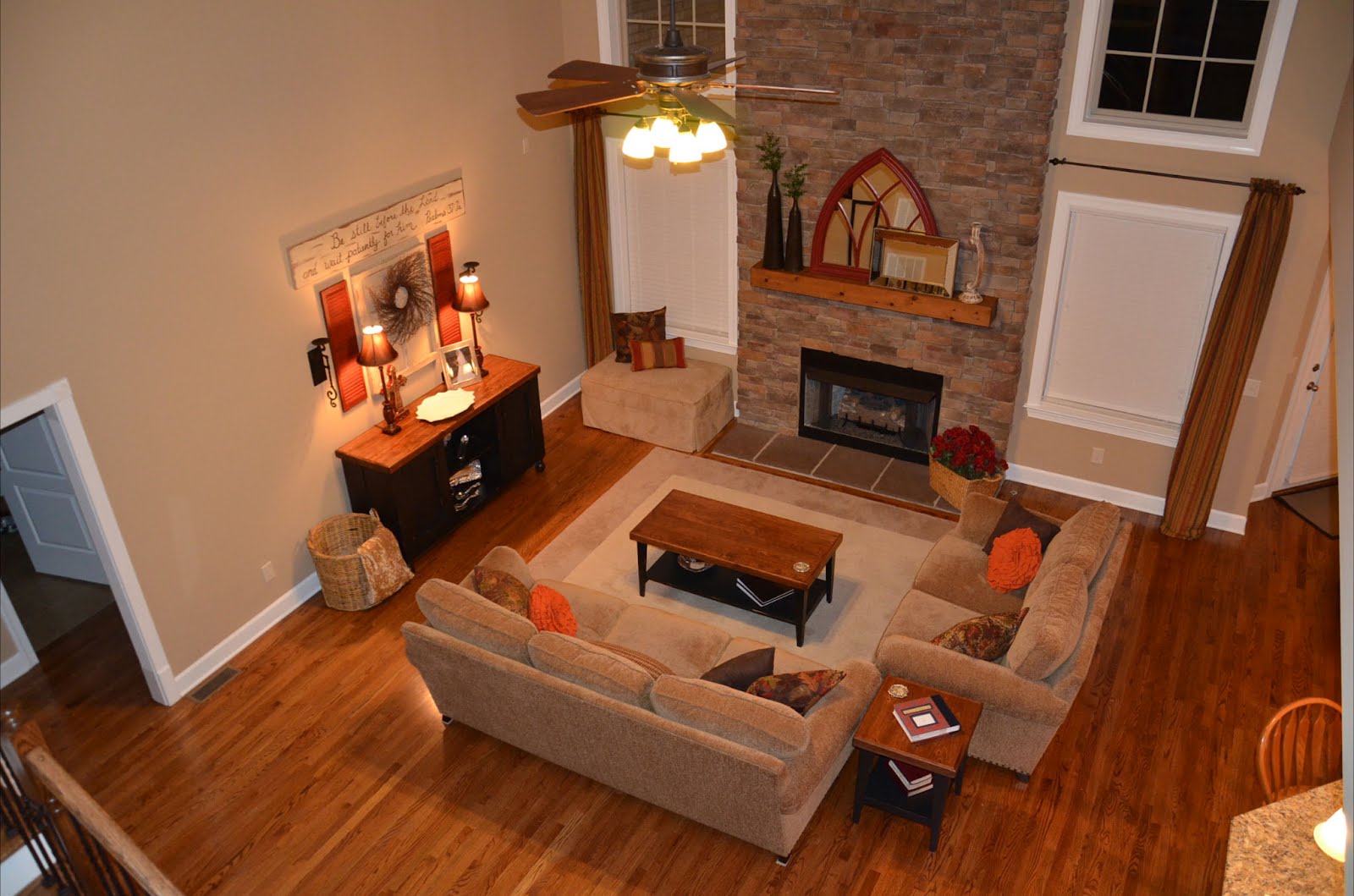 Anna Berry Design Rustic Warm Living Room