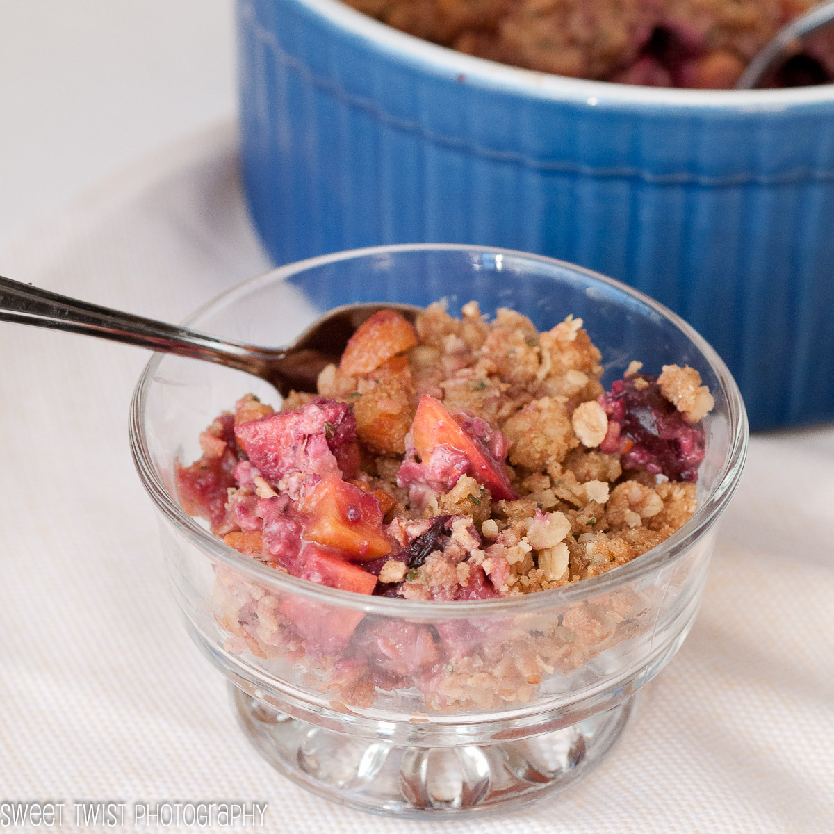 Sweet Twist of Blogging Nectarine Cherry Crumble