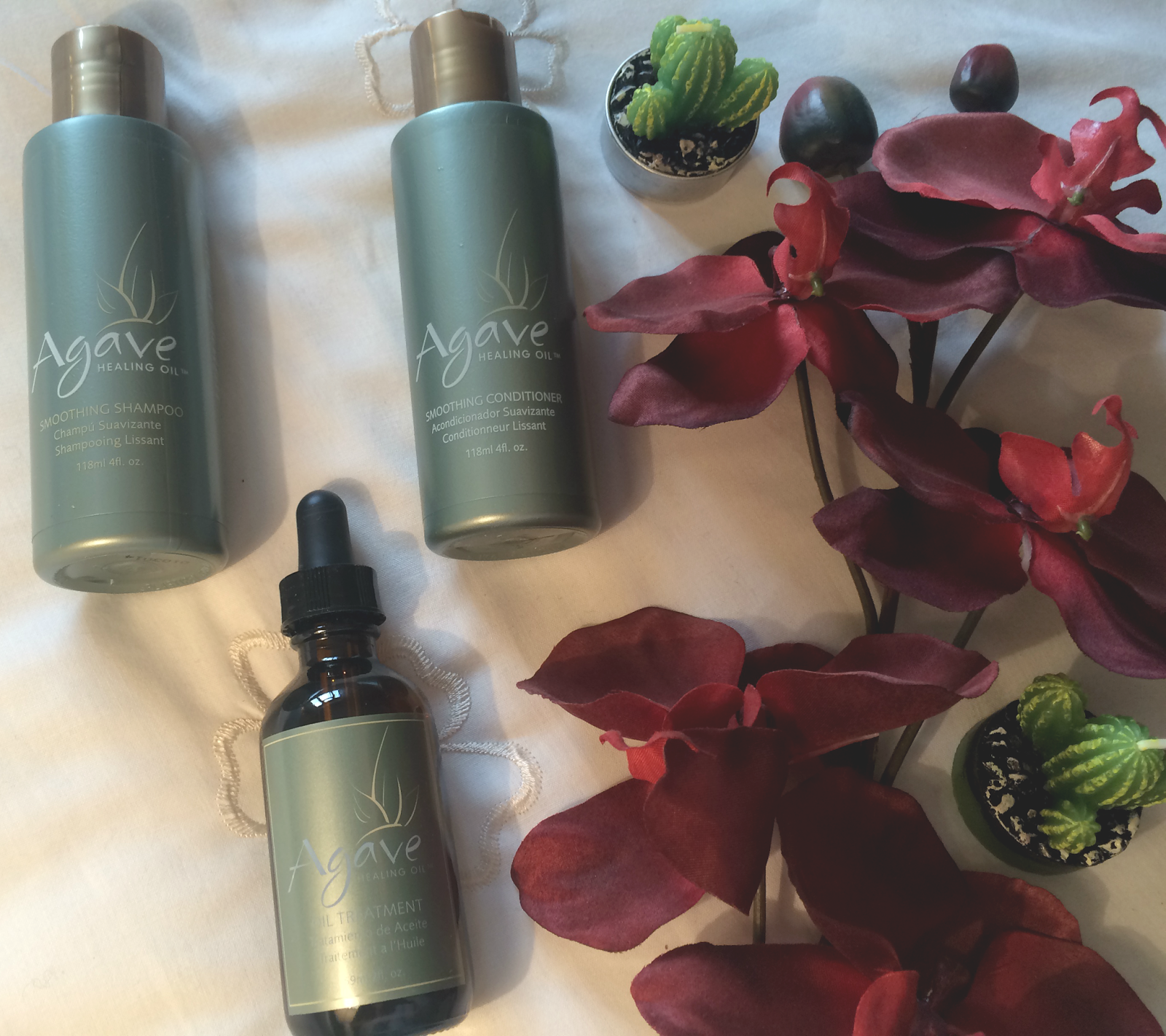 Rambles from my makeup box. Agave healing haircare Smoothing trio.