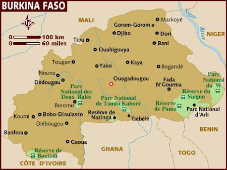 MAPPA DEL BURKINA FASO